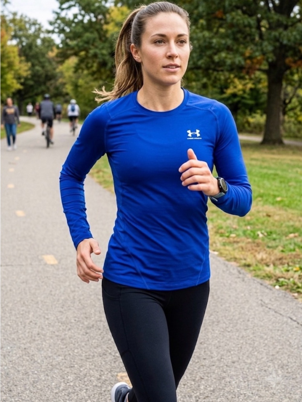 Under Armour Blue Compression HeatGear Long Sleeve Top